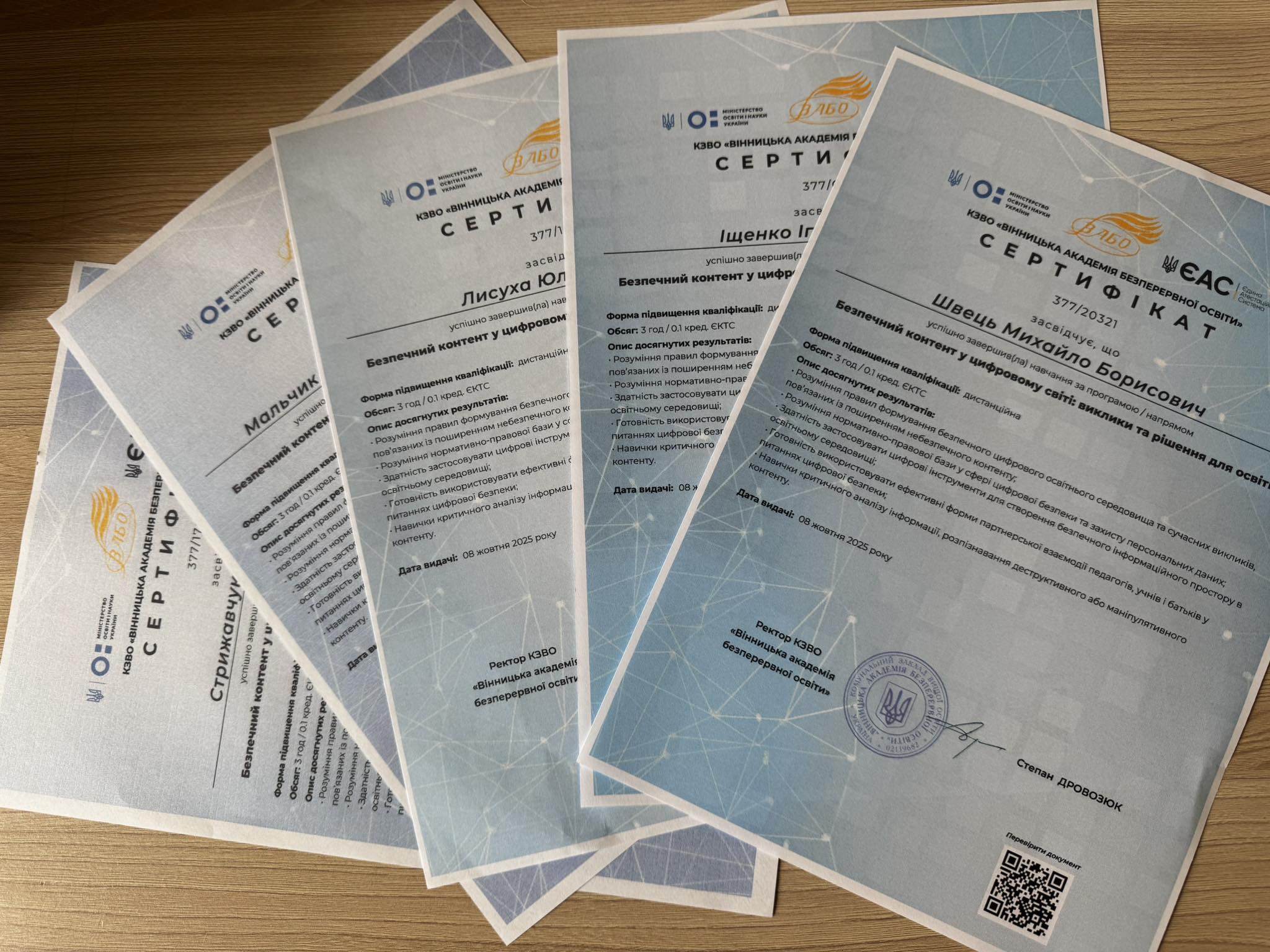 Підвищенні кваліфікації